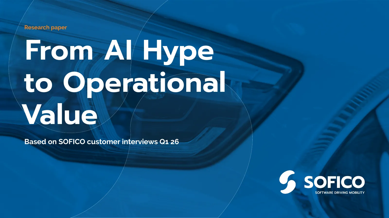 The cover of From AI hype to operational value, the state of AI report I wrote for SOFICO
