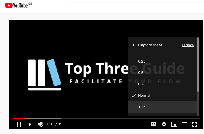 easy time saving hack 1: speed up YouTube