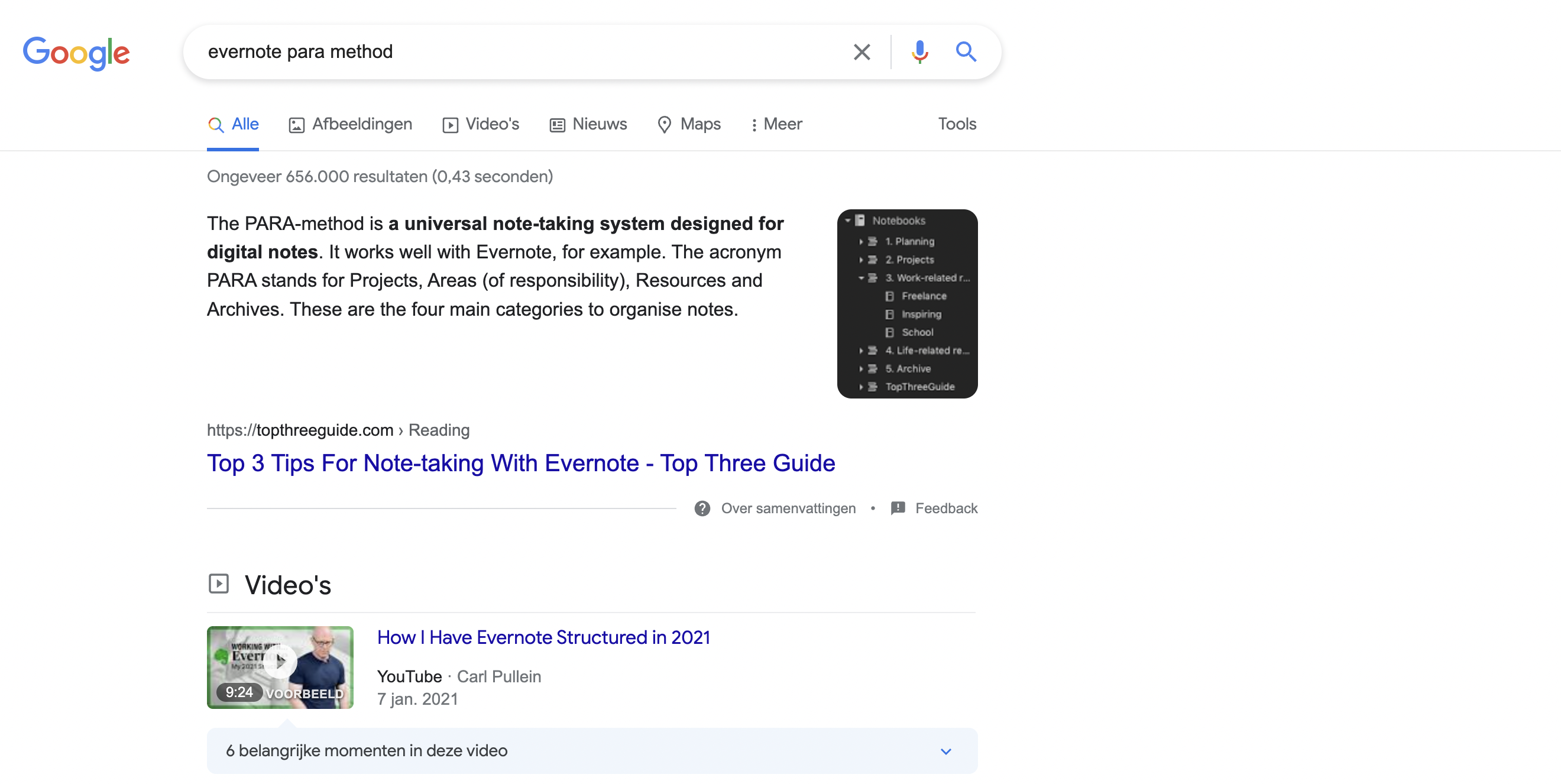 First result in Google Search